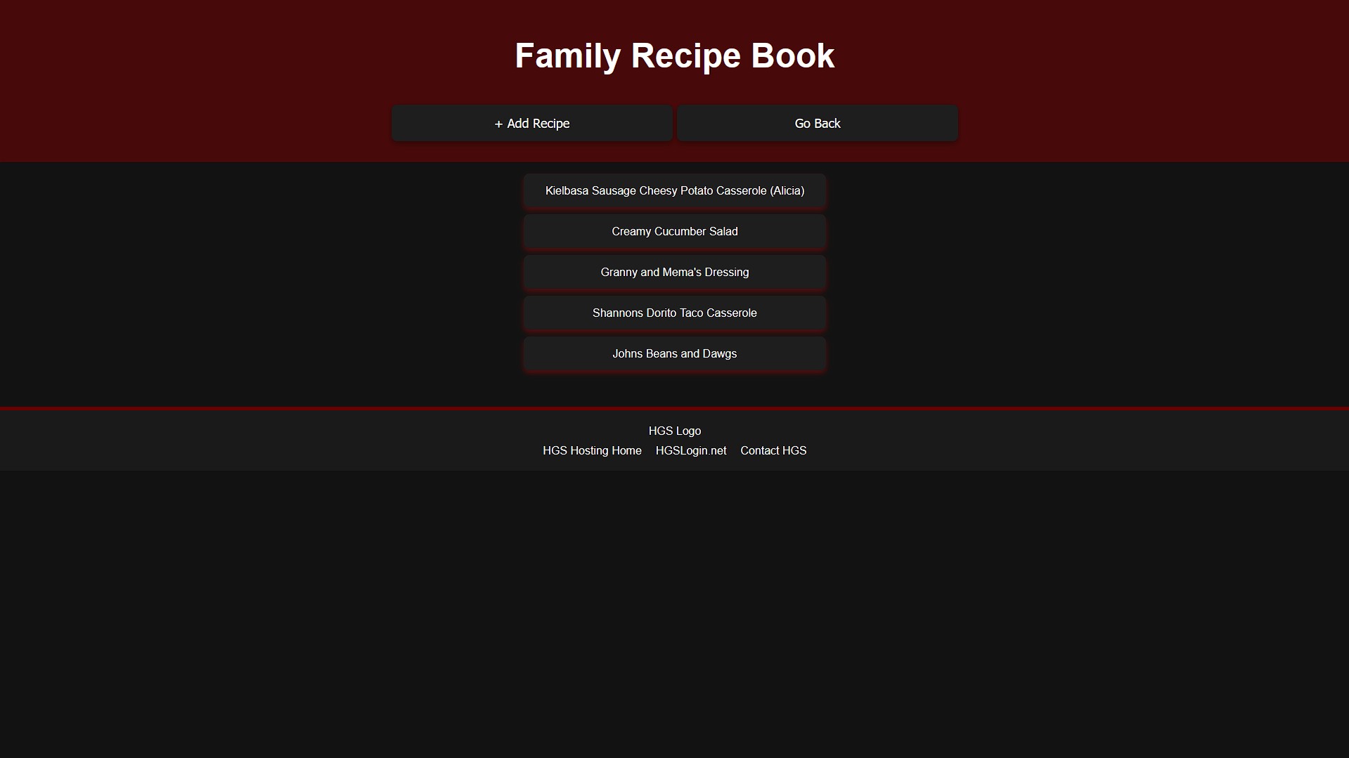 Family Recipe Book
